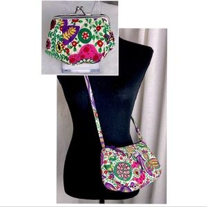 Vera Bradley “Franny” Crossbody & Coin Purse in “Viva La Vera” Set
